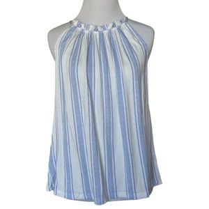 Skies Are Blue Marluna Ruffle Halter Knit Tank Top / Size Small